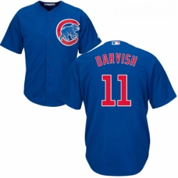 Youth Majestic Chicago Cubs 11 Yu Darvish Replica Royal Blue Alternate Cool Base MLB Jersey 