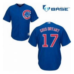 Youth Majestic Chicago Cubs 17 Kris Bryant Authentic Royal Blue Alternate Cool Base MLB Jersey