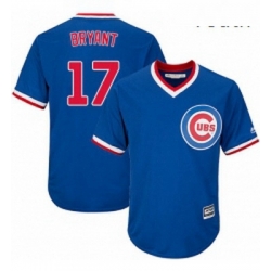 Youth Majestic Chicago Cubs 17 Kris Bryant Replica Royal Blue Cooperstown Cool Base MLB Jersey