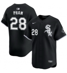 Men Chicago White Sox 28 Tommy Pham Black 2024 Alternate Limited Stitched Baseball Jersey