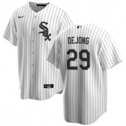 Men Chicago White Sox 29 Paul DeJong White Cool Base Stitched Baseball Jersey