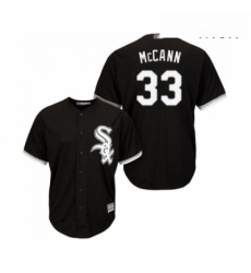 Mens Chicago White Sox 33 James McCann Replica Black Alternate Home Cool Base Baseball Jersey 