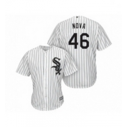 Mens Chicago White Sox 46 Ivan Nova White Alternate Flex Base Authentic Collection Baseball Jersey