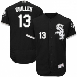 Mens Majestic Chicago White Sox 13 Ozzie Guillen Black Flexbase Authentic Collection MLB Jersey