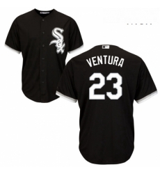 Mens Majestic Chicago White Sox 23 Robin Ventura Replica Black Alternate Home Cool Base MLB Jersey