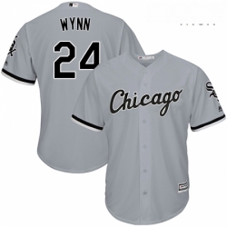 Mens Majestic Chicago White Sox 24 Early Wynn Replica Grey Road Cool Base MLB Jersey