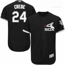 Mens Majestic Chicago White Sox 24 Joe Crede Authentic Black Alternate Home Cool Base MLB Jersey