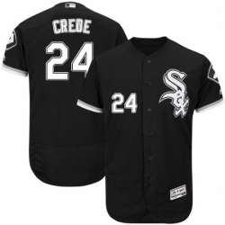 Mens Majestic Chicago White Sox 24 Joe Crede Black Flexbase Authentic Collection MLB Jersey