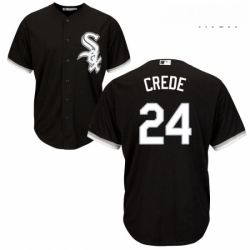 Mens Majestic Chicago White Sox 24 Joe Crede Replica Black Alternate Home Cool Base MLB Jersey