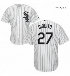 Mens Majestic Chicago White Sox 27 Lucas Giolito Replica White Home Cool Base MLB Jersey 