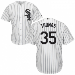 Mens Majestic Chicago White Sox 35 Frank Thomas White Home Flex Base Authentic Collection MLB Jersey