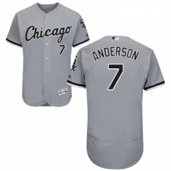 Mens Majestic Chicago White Sox 7 Tim Anderson Grey Flexbase Authentic Collection MLB Jersey