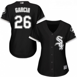 Womens Majestic Chicago White Sox 26 Avisail Garcia Replica Black Alternate Home Cool Base MLB Jersey