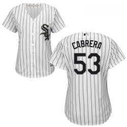 Womens Majestic Chicago White Sox 53 Melky Cabrera Authentic White Home Cool Base MLB Jersey