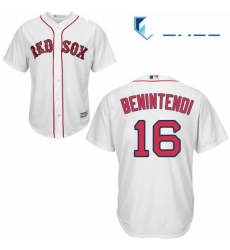 Youth Majestic Boston Red Sox 16 Andrew Benintendi Authentic White Home Cool Base MLB Jersey