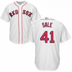 Youth Majestic Boston Red Sox 41 Chris Sale Authentic White Home Cool Base MLB Jersey