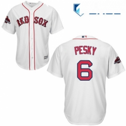 Youth Majestic Boston Red Sox 6 Johnny Pesky Authentic White Home Cool Base 2018 World Series Champions MLB Jersey