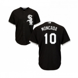 Youth Majestic Chicago White Sox 10 Yoan Moncada Replica Black Alternate Home Cool Base MLB Jerseys 