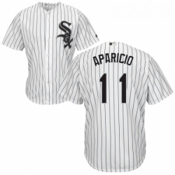 Youth Majestic Chicago White Sox 11 Luis Aparicio Authentic White Home Cool Base MLB Jersey