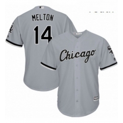 Youth Majestic Chicago White Sox 14 Bill Melton Replica Grey Road Cool Base MLB Jersey