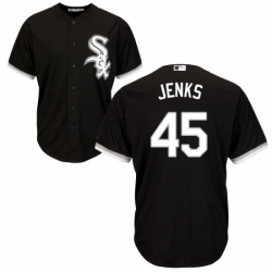 Youth Majestic Chicago White Sox 45 Bobby Jenks Authentic Black Alternate Home Cool Base MLB Jersey