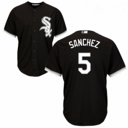 Youth Majestic Chicago White Sox 5 Yolmer Sanchez Authentic Black Alternate Home Cool Base MLB Jersey 