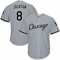 Youth Majestic Chicago White Sox 8 Bo Jackson Replica Grey Road Cool Base MLB Jersey