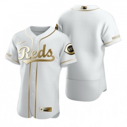 Cincinnati Reds Blank White Nike Mens Authentic Golden Edition MLB Jersey