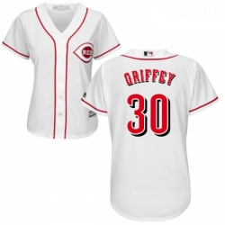 Womens Majestic Cincinnati Reds 30 Ken Griffey Authentic White Home Cool Base MLB Jersey