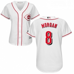 Womens Majestic Cincinnati Reds 8 Joe Morgan Replica White Home Cool Base MLB Jersey