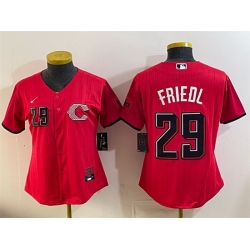 Youth Cincinnati Reds  29 TJ Friedl Red 2026 City Connect Stadium Stitched Baseball Jersey