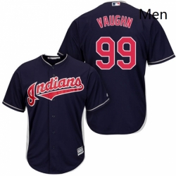 Mens Majestic Cleveland Indians 99 Ricky Vaughn Replica Navy Blue Alternate 1 Cool Base MLB Jersey