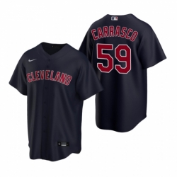 Mens Nike Cleveland Indians 59 Carlos Carrasco Navy Alternate Stitched Baseball Jersey