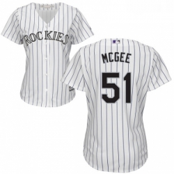 Womens Majestic Colorado Rockies 51 Jake McGee Replica White Home Cool Base MLB Jersey