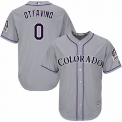 Youth Majestic Colorado Rockies 0 Adam Ottavino Authentic Grey Road Cool Base MLB Jersey 