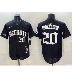 Men Detroit Tigers  20 Spencer Torkelson 2026 Black  Motor Gothic Edition  Vapor Premier Limited Stitched Baseball Jersey