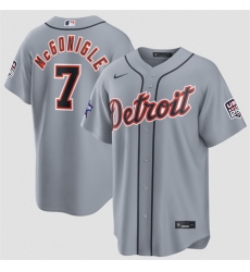 Men Detroit Tigers 7 Kevin McGonigle Gray 2026 All Star Game USA 250 Patch Stitched Baseball Jersey Men Detroit Tigers 7 Kevin McGonigle Gray 2026 All Star Game USA 250 Patch Stitched Baseball Jersey