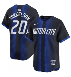 Youth Detroit Tigers 20 Spencer Torkelson 2024 Navy City Connect Cool Base Limited Stitched Baseball Jersey