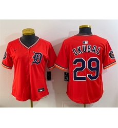 Youth Detroit Tigers  29 Tarik Skubal Orange 2026 Alternate Vapor Premier Limited Stitched Baseball Jersey