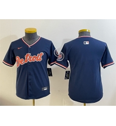 Youth Detroit Tigers Blank Navy 2026 Alternate Vapor Premier Limited Stitched Baseball Jersey