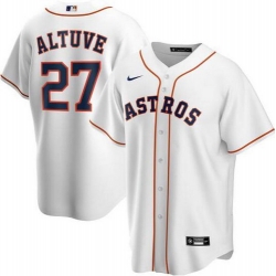 Astros 27 Jose Altuve White 2020 Nike Cool Base Jersey