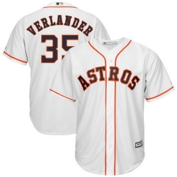 Astros 35 Justin Verlander White Cool Base Jersey