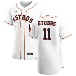 Men Houston Astros 11 Garrett Stubbs Men Nike White Home 2020 Flex Base Player MLB Jersey