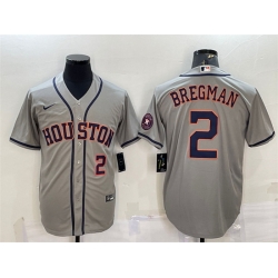 Men Houston Astros 2 Alex Bregman White With Patch Cool Base Stitched Jerseys