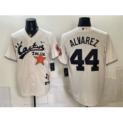 Men Houston Astros  44 Yordan Alvarez Cream Cactus Jack Vapor Premier Limited Stitched Baseball Jersey
