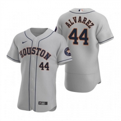 Men Houston Astros 44 Yordan Alvarez Gray Flex Base Stitched JerseyS