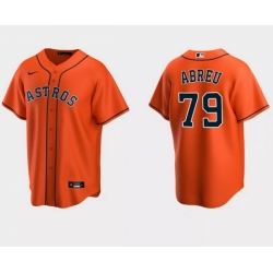 Men Houston Astros 79 Jos E9 Abreu Orange Cool Base Stitched Jersey