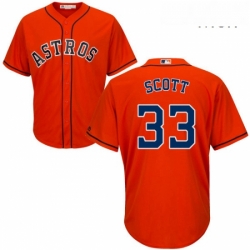 Mens Majestic Houston Astros 33 Mike Scott Replica Orange Alternate Cool Base MLB Jersey