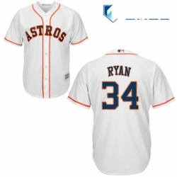 Mens Majestic Houston Astros 34 Nolan Ryan Replica White Home Cool Base MLB Jersey