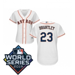 Womens Houston Astros 23 Michael Brantley White Home Cool Base Baseball jersey